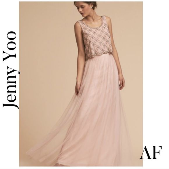 BHLDN JENNY YOO HAMPTON CHIFFON MAXI SKIRT NEW - Picture 2 of 13